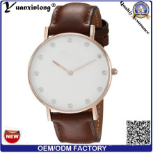 Yxl-796 caliente promoción de oro de color rosa caso hombres reloj en piedra de diamante cara